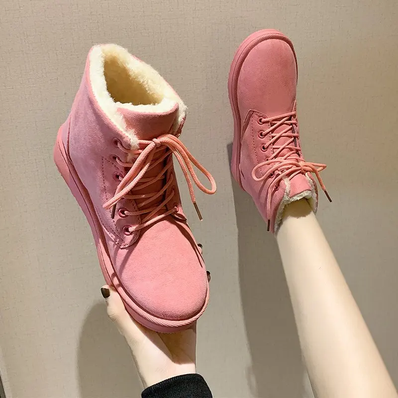 

Женские ботинки, водонепроницаемая зимняя обувь, женские зимние ботинки на платформе, женские ботильоны, зимние ботинки с толстым мехом, бо...