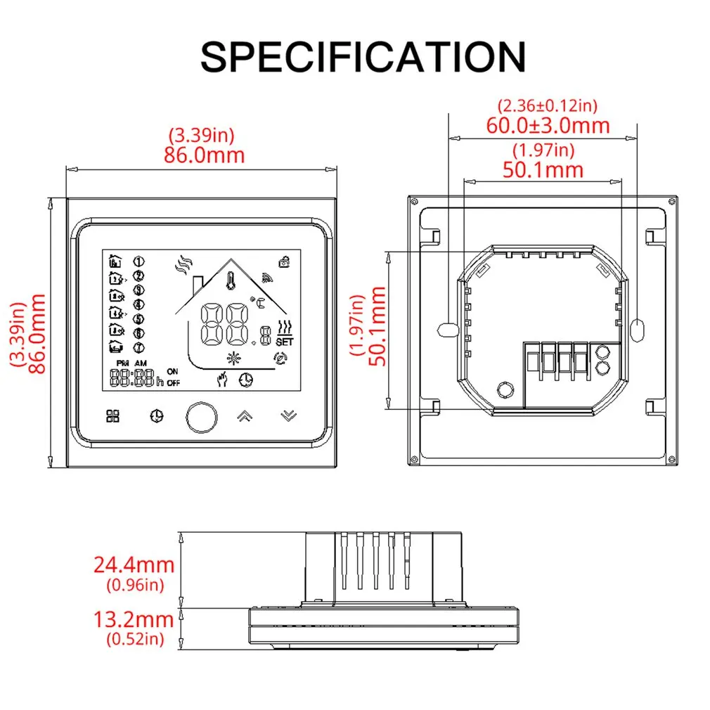 

Wifi Thermostat Temperature Controller Supports Electric Heating And Heating Boilers Mobile Phone Control Timing Function