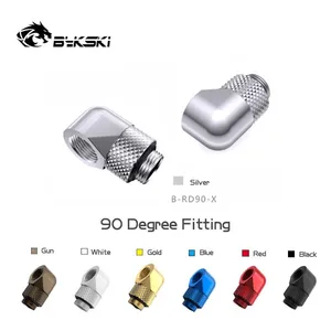 bykski b rd90 x90 degree rotary fittingsg14 360 d adjustable male to female connector adapter for pc water cooling system free global shipping