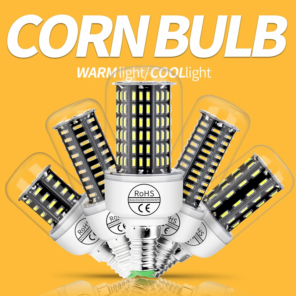 

DuuToo Corn Light LED Lamp Bulb 3W 5W 7W 9W Bombillas E27 Candle Light E14 Smart Bulb 38 55 78 88Leds Home Lighting Lights 220V