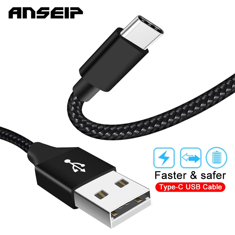 

ANSEIP USB c cable Type c Micro cable Fast Data Charging Cord 1M/2M/3M USB Charger cable For iPhone 11 12 HUAWEI Samsung Xiaomi