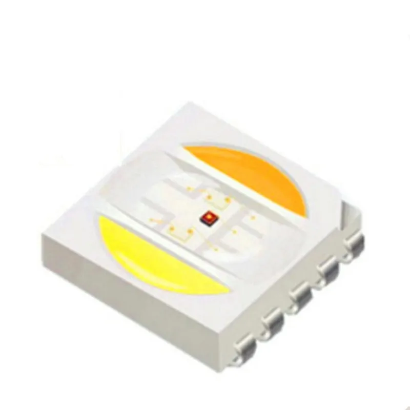 Новинка 100 шт. 5050 RGB + CCT светодиодный чип RGBWW SMD чипы белый теплый 5 в 1 RA80