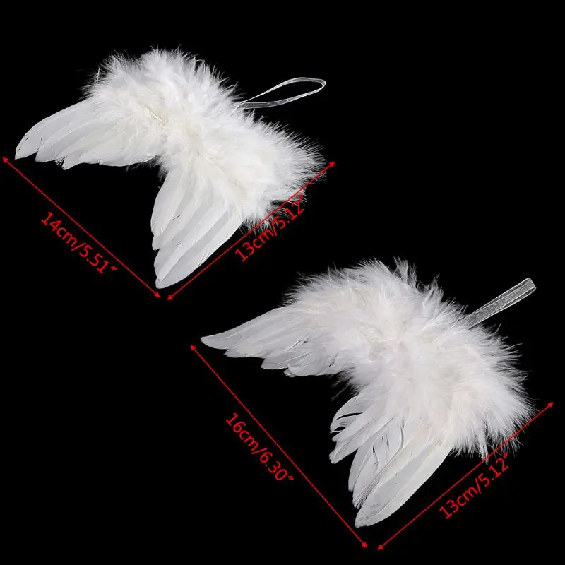 

Newborn Baby Boy Girl White Angel Wings Photo Props Cute Photography Accessories Ornaments L4MC