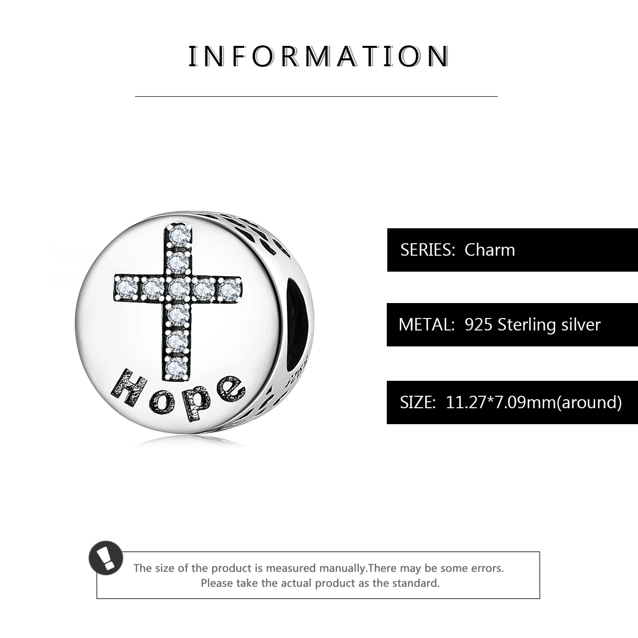 God of hope прозрачные круглые бусины с фианитами 925 пробы серебряные подвески