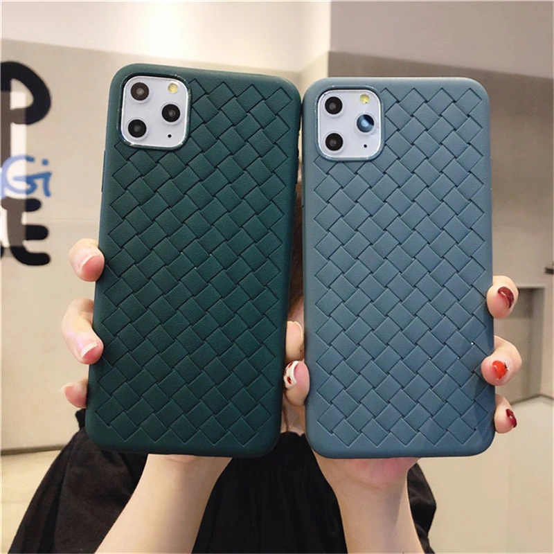 

Breathable Mesh Case for IPhone 11 12 Pro Max XS 7 8 Plus X XR 12 TPU Weaving Braid Grid Cover Soft Silicone Funda Case