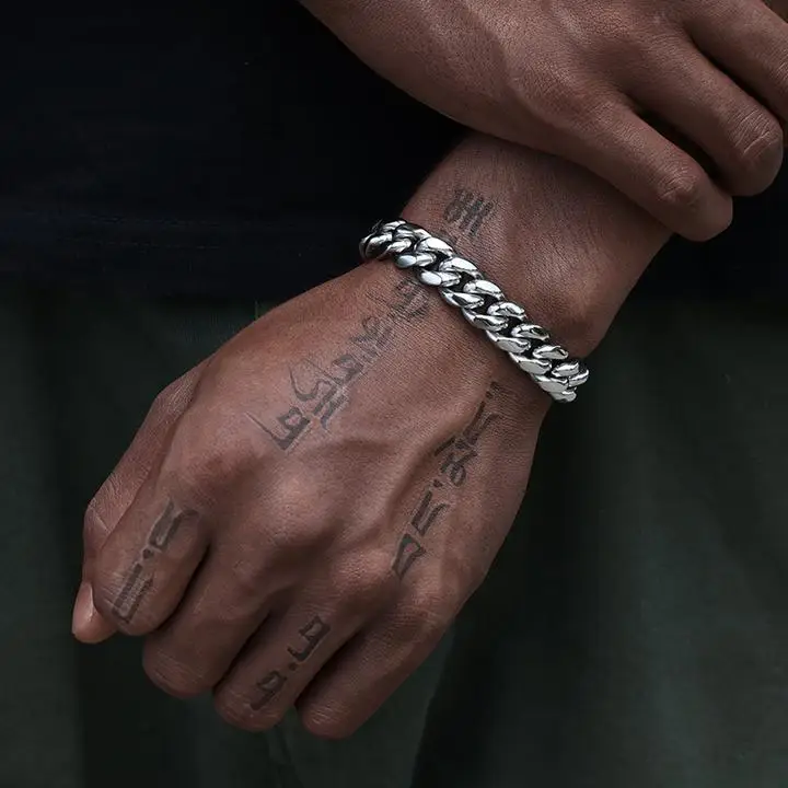 

12MM 14K/White Gold Plated Miami Cuban Link Bracelet