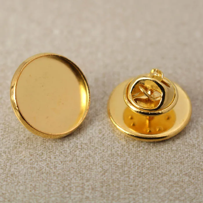 Черные зажимы для воротника круглые Основы ободок кабошоны настройки брошки