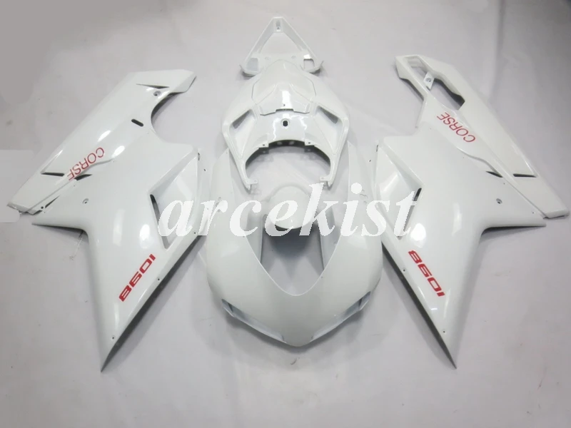 

Injection New ABS Full Fairings Kit Fit for DUCATI 848 evo 1098 1198 1098S 2007 2008 2009 2010 2011 2012 Body Set red white