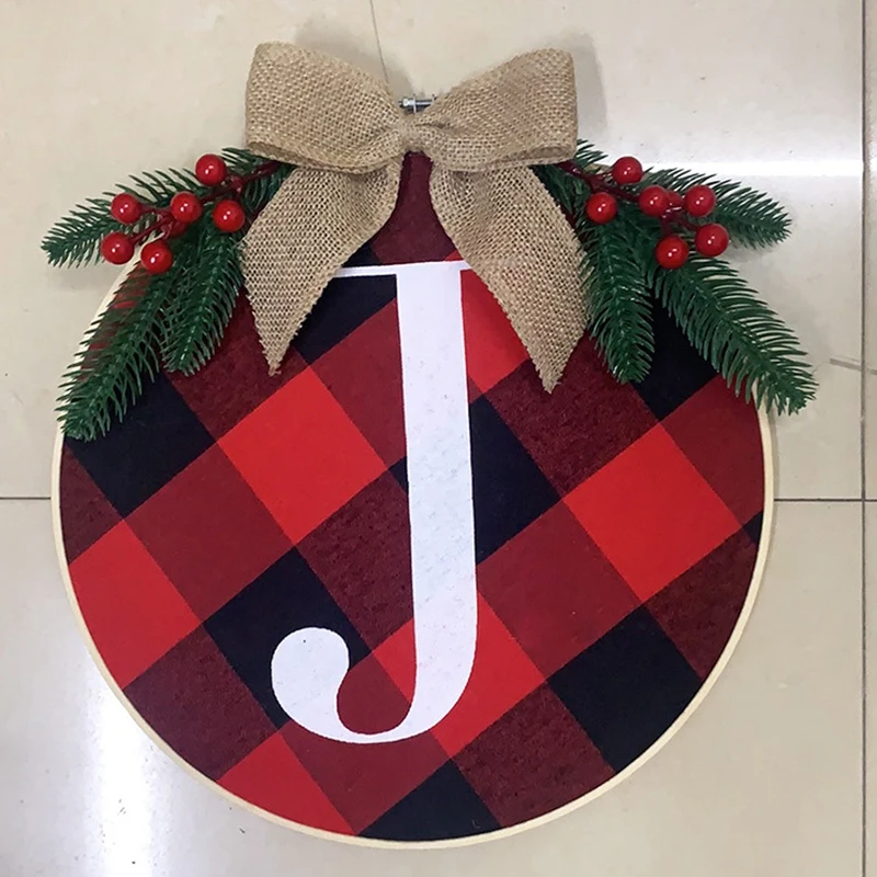 

3Pcs Christmas Decoration JOY Sign Wooden Wreath Christmas Decoration for Home Xmas Door Wall Hanging Ornaments