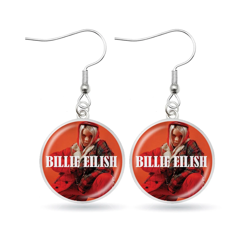 Серьги в стиле хип-хоп Billie Eilish популярные серьги Харадзюку для молодых певиц