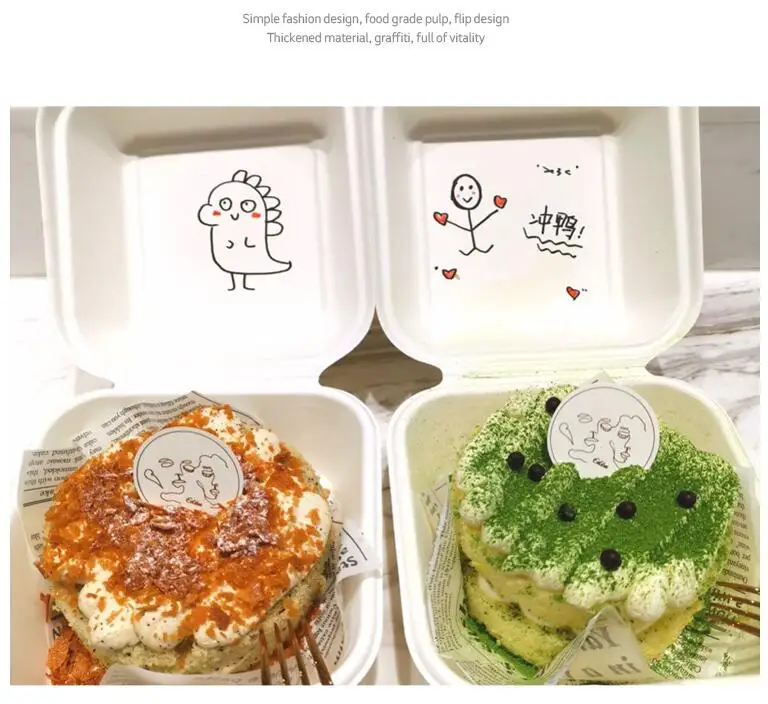 50 шт./лот маленькая коробка для кексов 4/5 дюймов бумажная торта вечерние упаковка