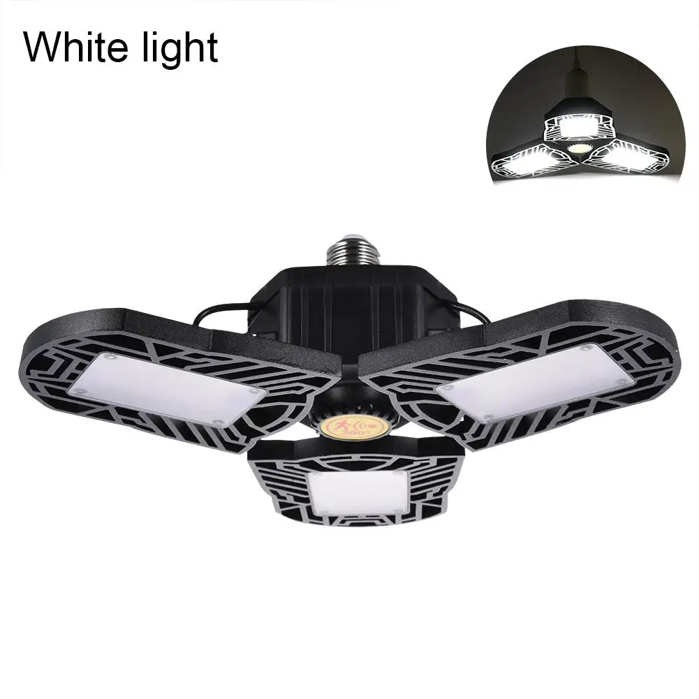 

Motion Activated Light 60w E26/E27 Deformable Led Garage Light Warehouse Lamp Studio Ceiling Light Basement Radar Home Lighting