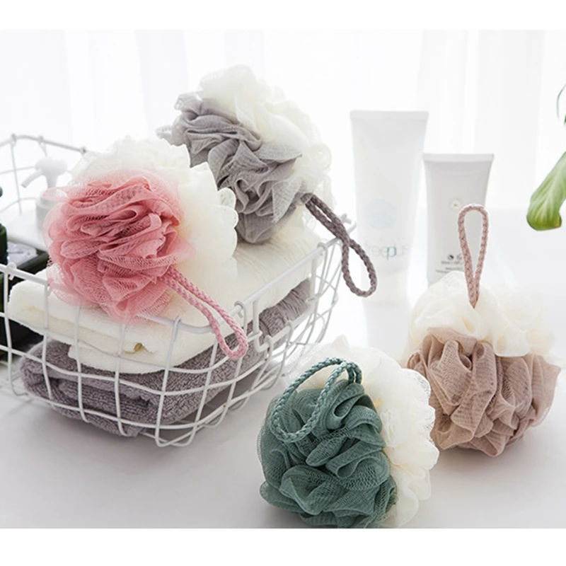 Двухцветная сетчатая губка для мяча ванной комнаты аксессуары молочного душа