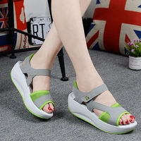 summer wedge shoes woman 2021 new fashion mesh breathable hook loop sandal women new platform casual shoes women sneakers