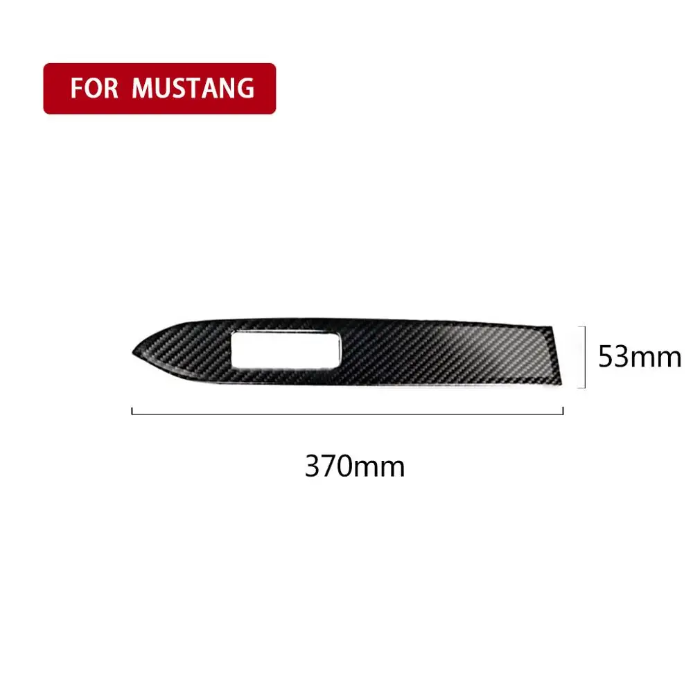 

Car Dashboard Decoration Strip Sticker Passenger Seat Side Accessories Carbon Fiber for Ford Mustang 2015 2016 2017