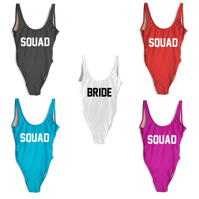 Отряд Невеста сексуальный купальный костюм женский купальник Цельный для