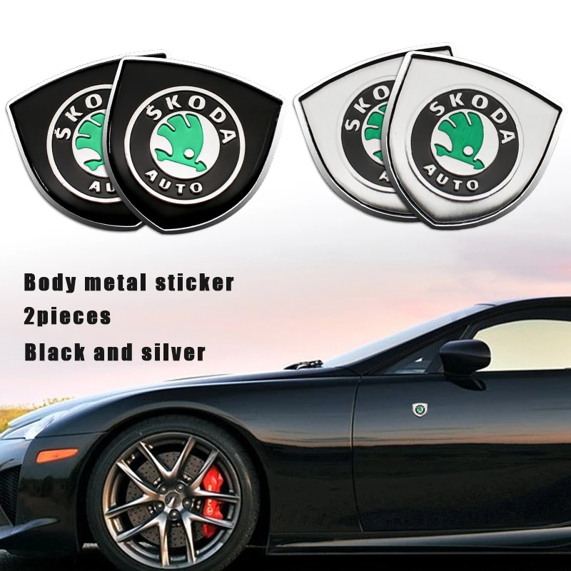 

Car Body Stickers Decorate Bumper Metal Decals For Skoda Fabia Octavia Vrs Kamiq Karoq Kodiaq Rapid Roomster Styling Accessories