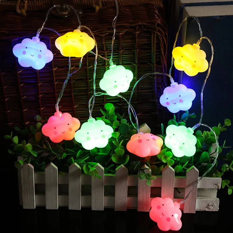 3/6 M светильники в форме облака светодиодный гирлянды рождественские