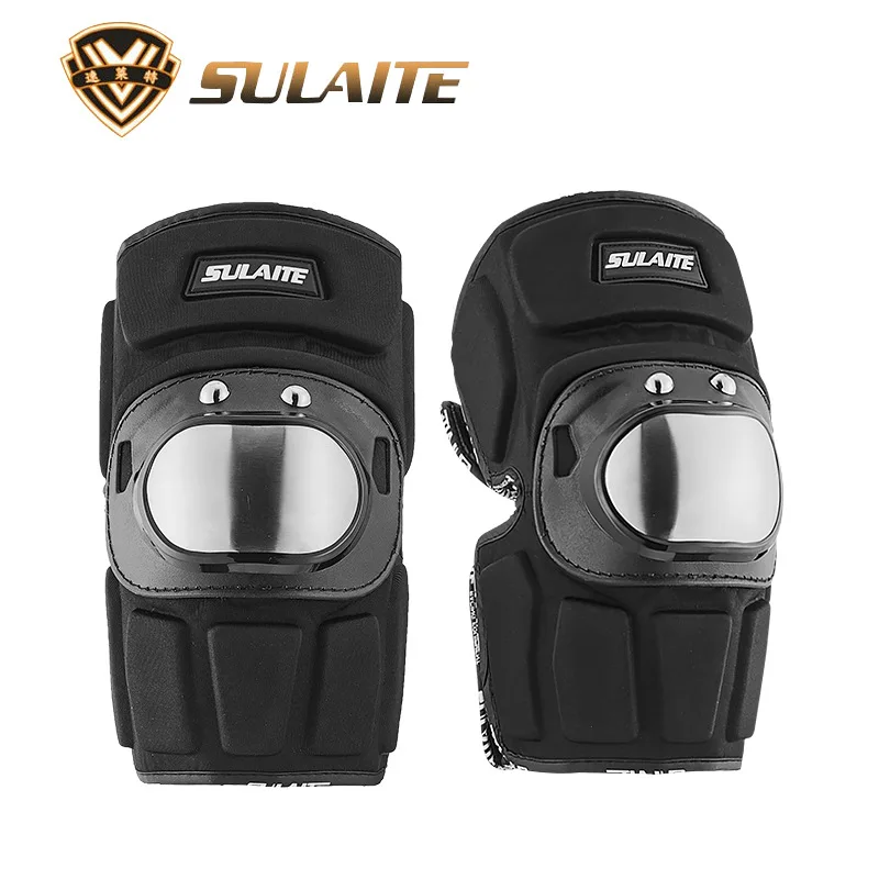 

Sulaite Motorcycle Knight Stainless Steel Knee and Elbow Pad Windproof Cushioning Outdoor Sport Ware knee supportsportsknee pad