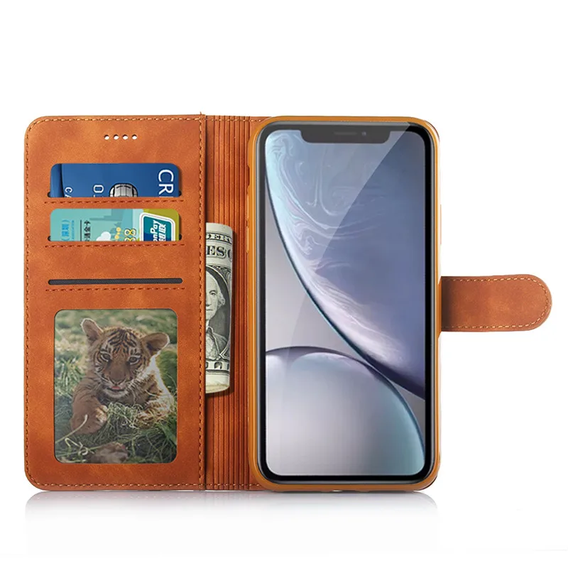 Роскошный чехол-портмоне для iphone 11 pro X XR XS Max кожаный чехол для iphone 6 7 8 6s Plus чехол Coque слоты для карт