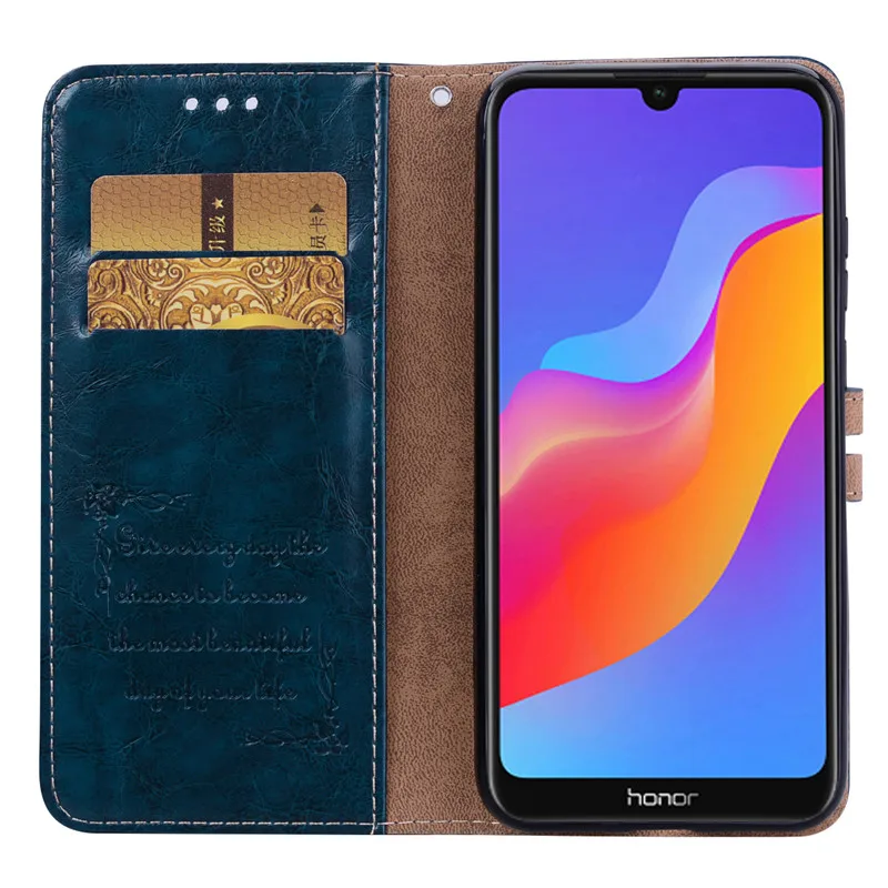 Роскошный кожаный чехол-кошелек для Huawei Honor 8A флип-кейс чехол телефона держатель