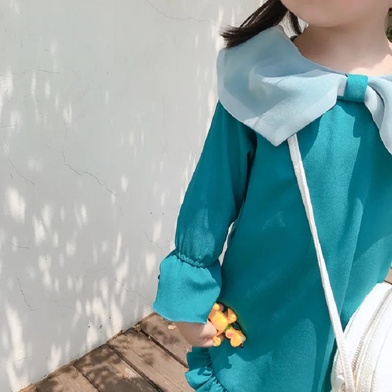 Милое Платье для малышей весна-осень 2019 платье с длинными рукавами девочек