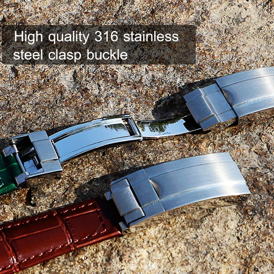 Ремешок для часов из натуральной телячьей кожи браслет Rolex Datejust Day Date складная