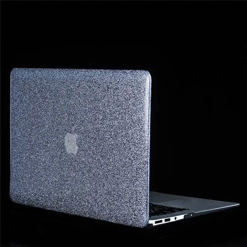 Grey Роскошный блестящий чехол для Macbook New Air 13 A1932, чехол для ноутбука из блестящего ПВХ для Macbook Air 13 A1932, блестящий чехол - Цвет: Grey