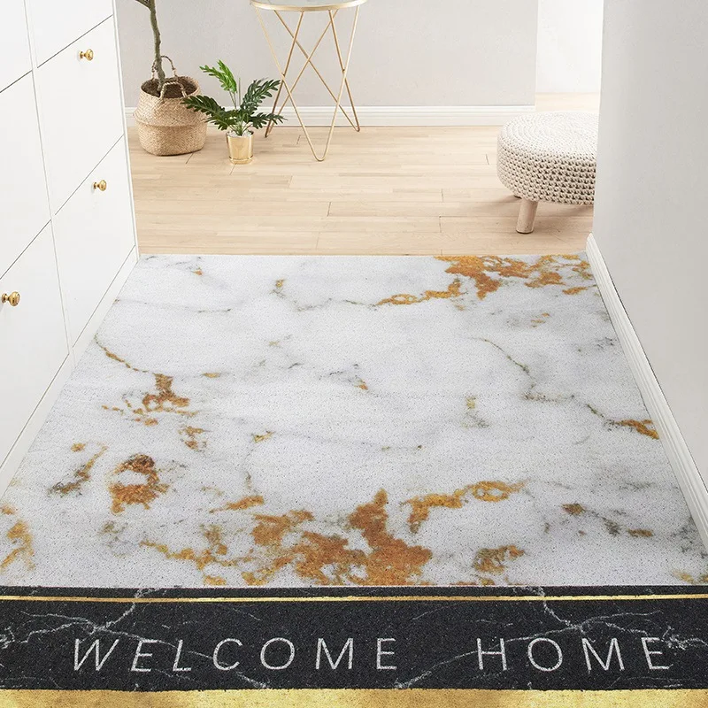 entrance hallway doormat home kitchen mat bathroom mat pvc silk loop living room door mat carpet non slip can be cut mats carpet free global shipping