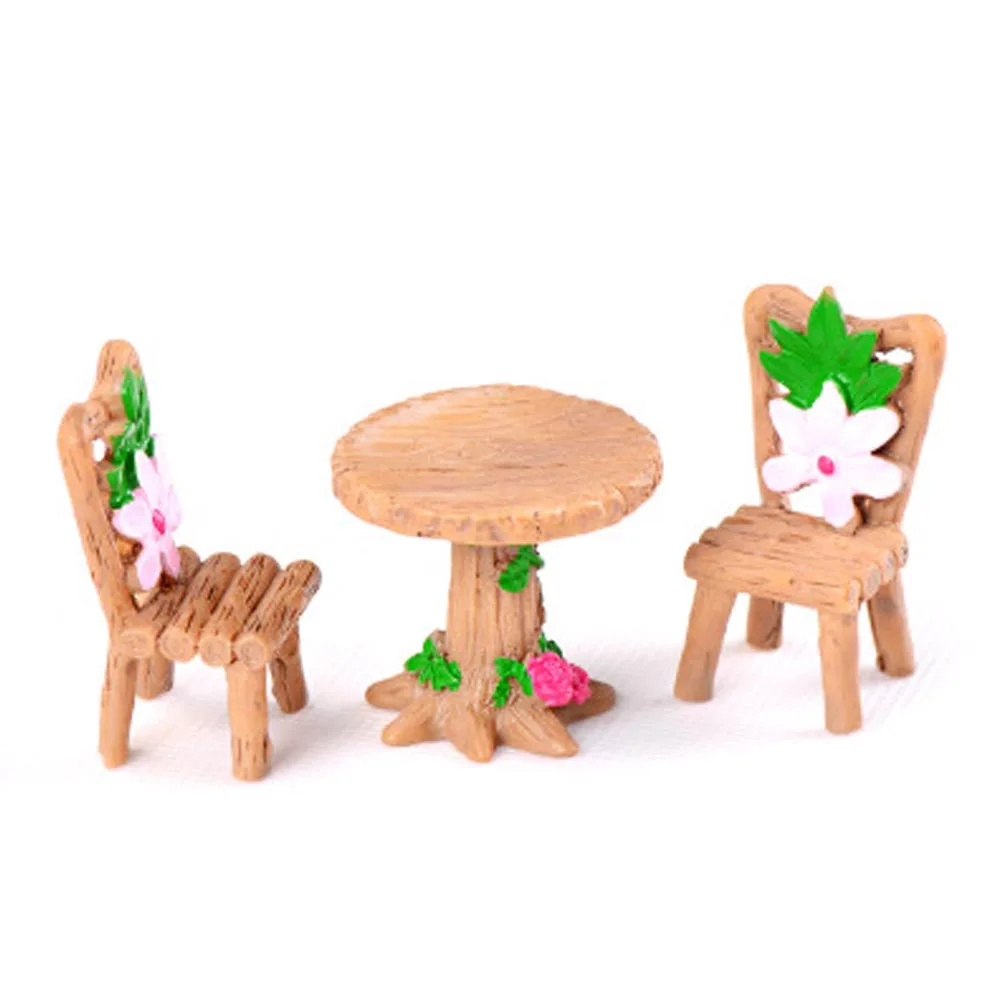 Цветочные настольные стулья миниатюрный пейзаж волшебный сад кукольный дом