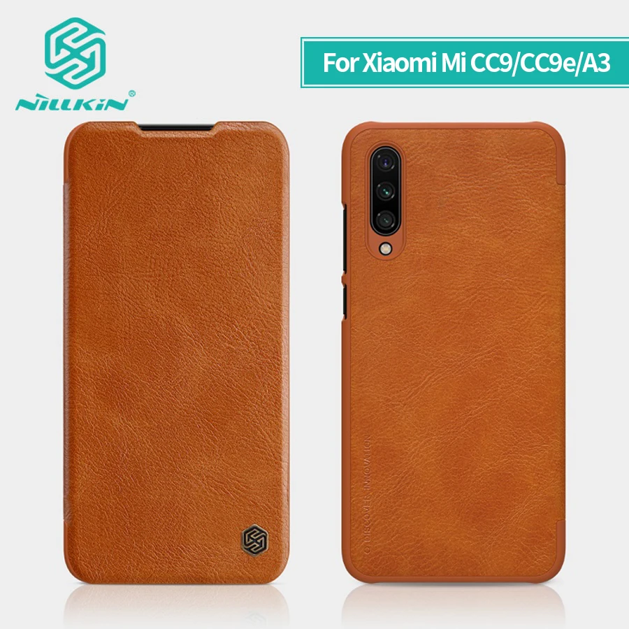 

For Xiaomi mi A3 Case Cover for xiaomi mi cc9e NILLKIN Vintage Qin Flip Cover wallet PU leather PC For Xiaomi Mi CC9 case 6.39''