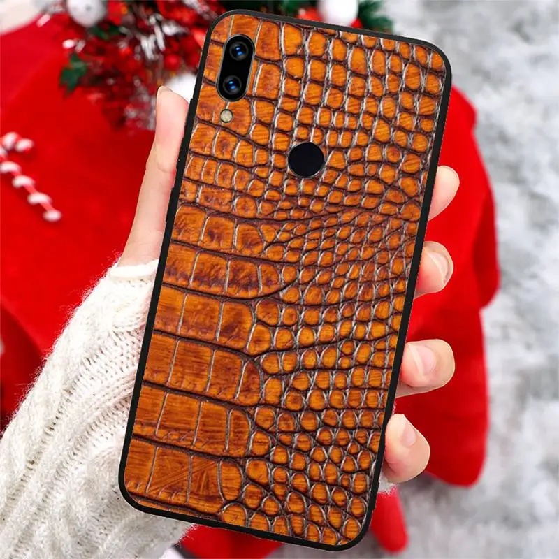 

Crocodile skin animal Phone Case For Xiaomi Redmi note 7 8 9 t k30 max3 9 s 10 pro lite