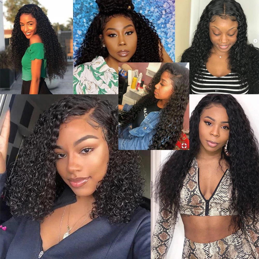 Ва... чудесные кудрявые Вьющиеся 10 &quot-28&quot М бразильские волосы remy пучок ткет