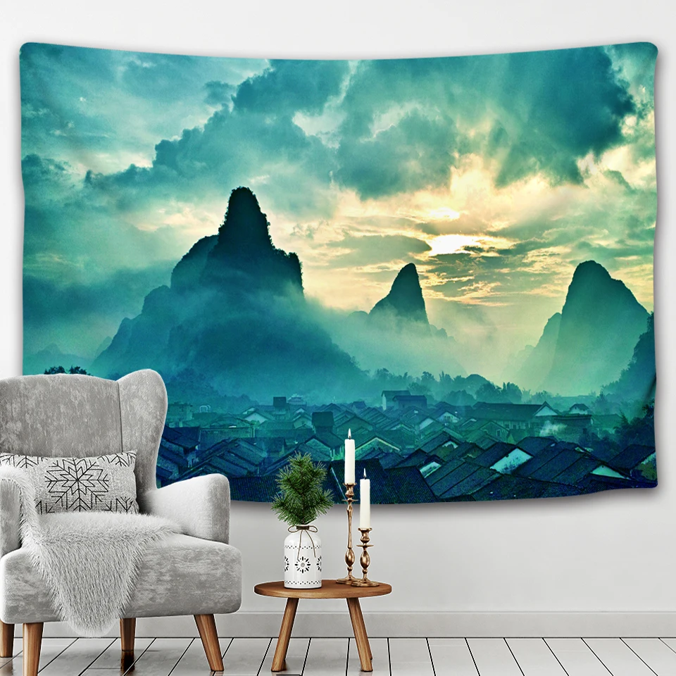 Натуральный лес декорации домашнее украшение гобелен богемный Декор Иллюзия со