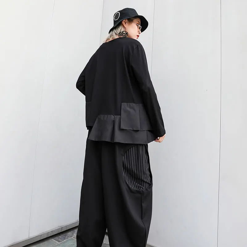 XITAO/необычные женские футболки в Корейском стиле Новинка 2019 года Модный осенний