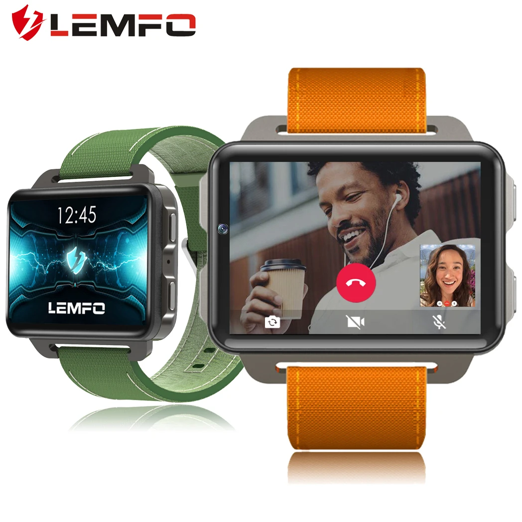 Смарт часы LEMFO LEM4 PRO мужские с аккумулятором 1200 мАч поддержкой GPS Wi Fi Nano SIM карты