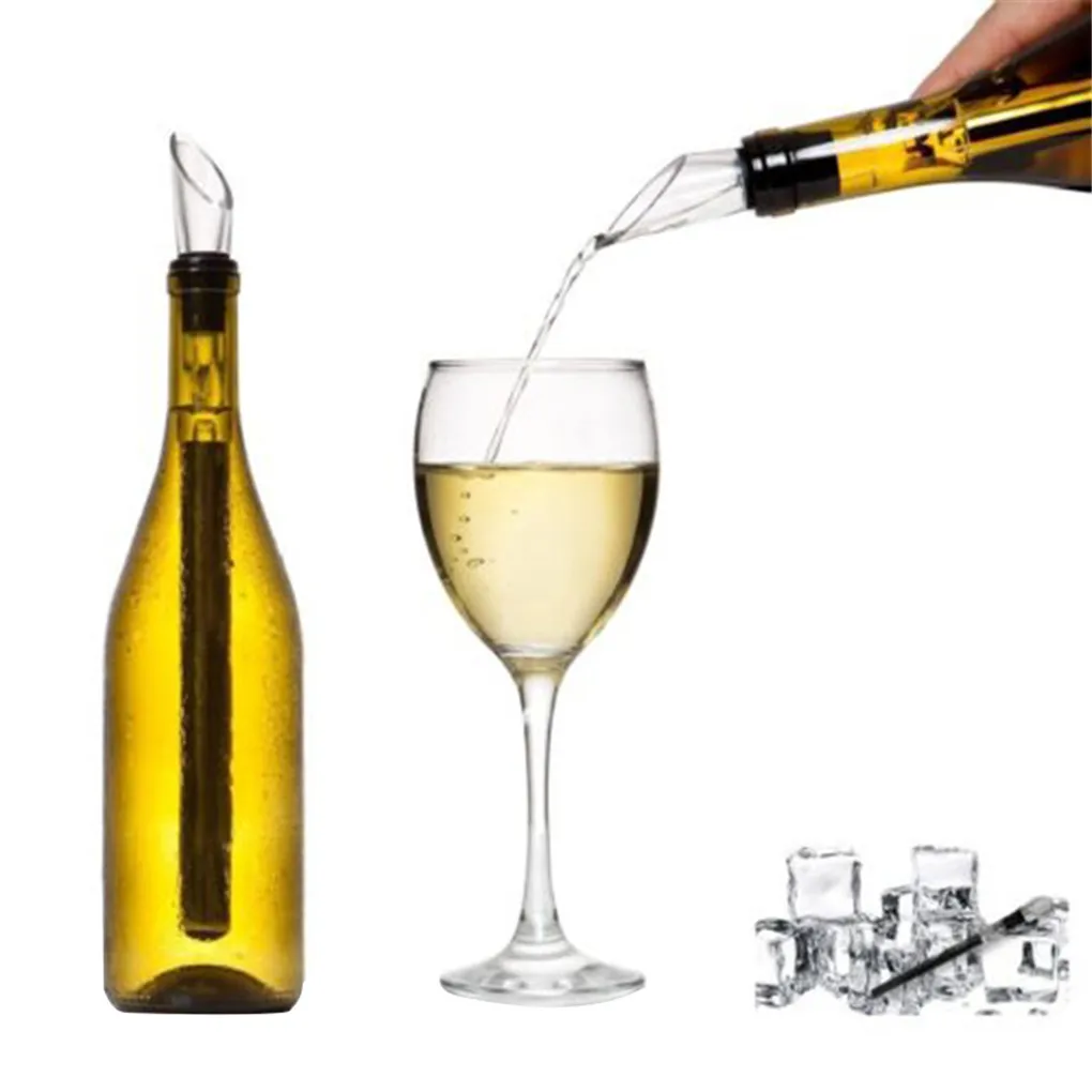 

3 Pieces Portable Wine Bottle Cooler Stick Stainless Steel Wine Chilling Rod Leakproof Wine Chiller