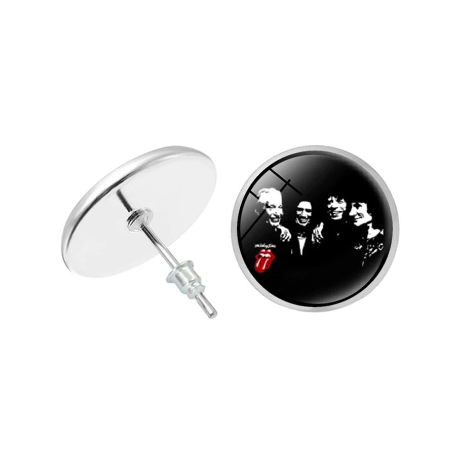 Знаменитая рок группа Rolling Stones серьги сувенирная коллекция значки красный язык