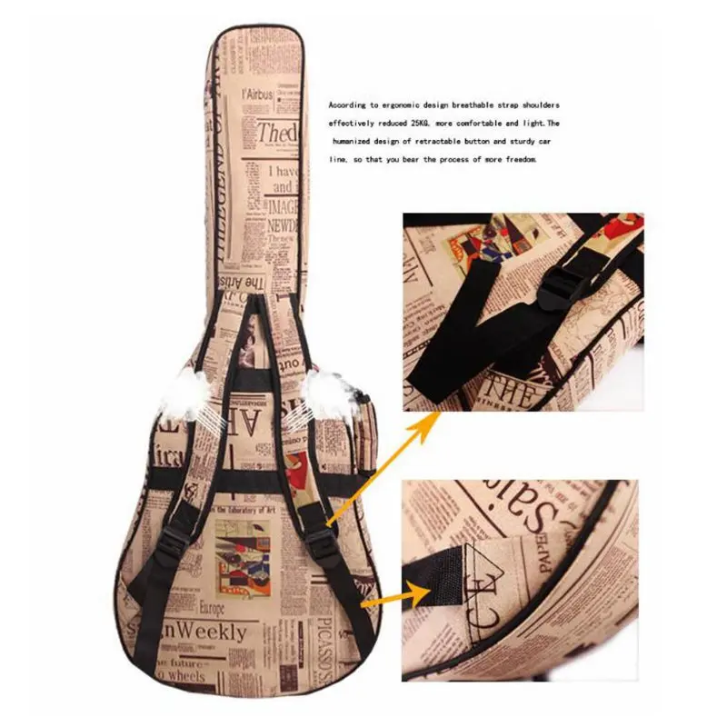 Водонепроницаемая сумка для гитары утолщенная ткань 600D из ткани Оксфорд с