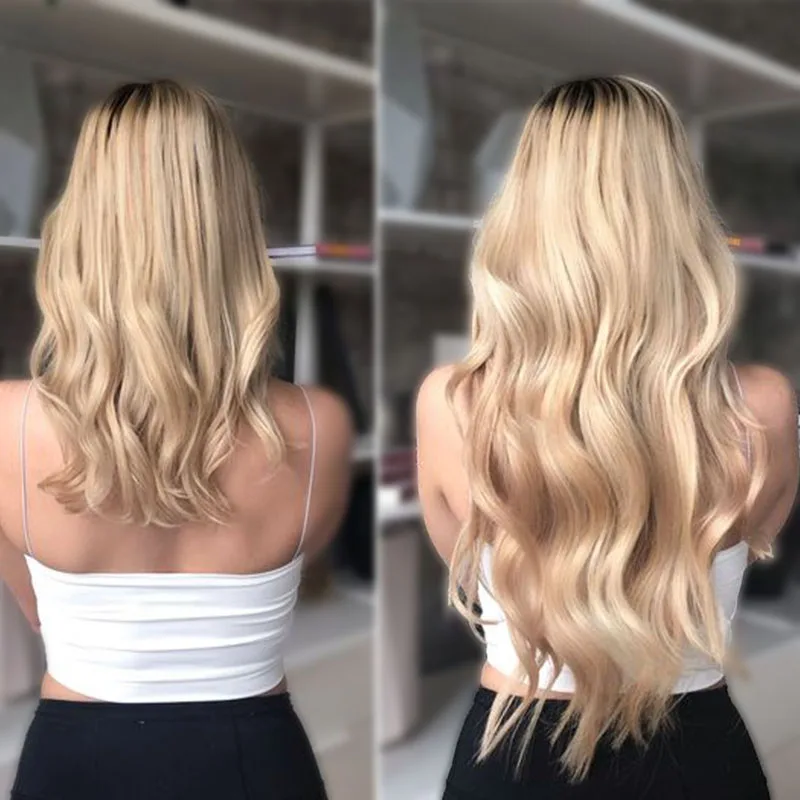 

Невидимая проволока для наращивания FEELSI, 24 дюйма, прямые синтетические волосы без зажимов