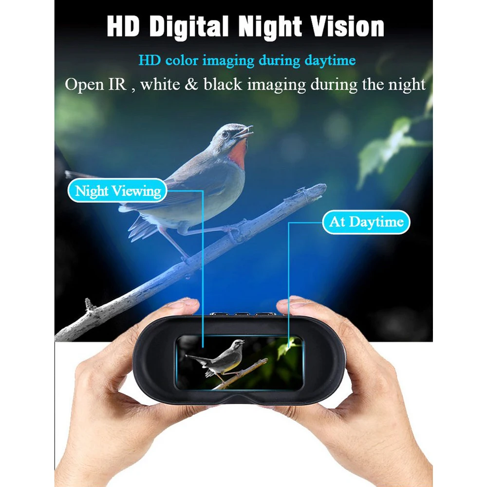 

1080P New Night Vision Device New Binoculars Digital IR Telescope with 2.3' Screen Zoom Optics for Video Recording Hunting