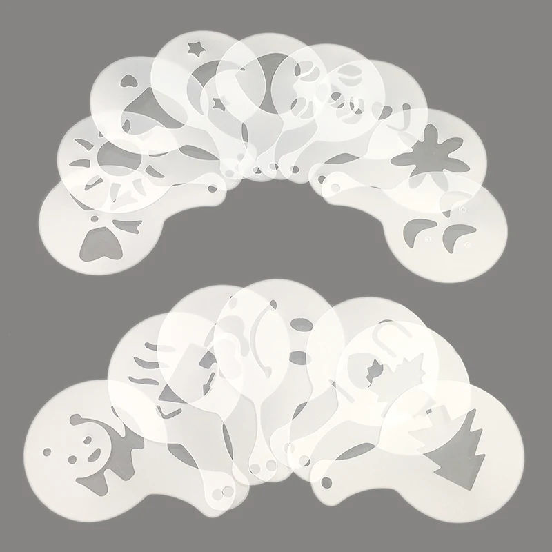 16 шт. трафарет для кофе с фильтром кофеварка капучино трафареты бариста шаблоны