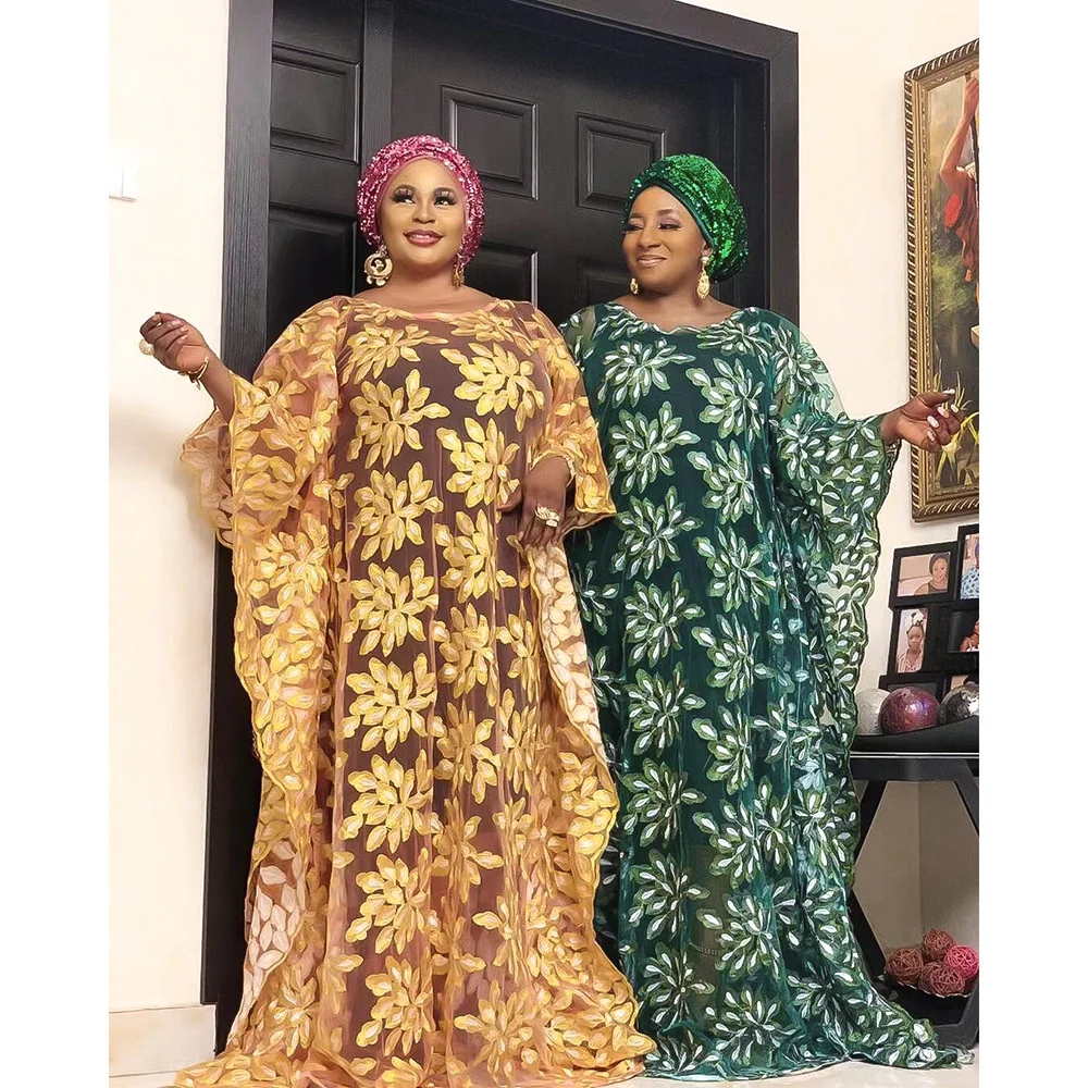 

Ramadan Eid Muslim Embroidery 2pcs Sets Mesh Abaya Hijab Dress African Dashiki Cardigan Arab Islamic Jalabiya Long Robe Gowns