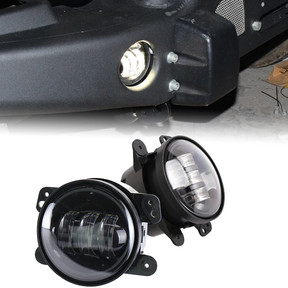 

4-дюймовые светодиодсветодиодный Противотуманные фары для Jeep Wrangler JK LJ TJ Dodge Chrysler Journey Magnum