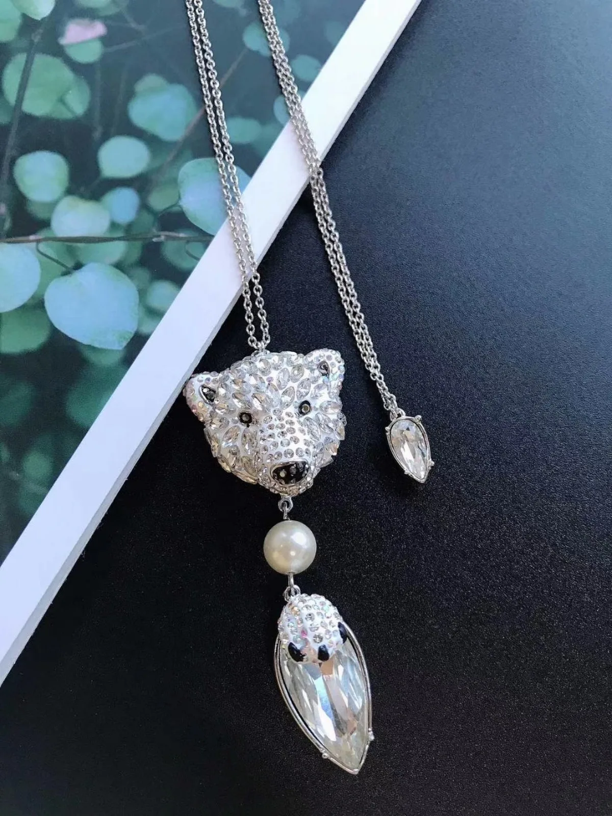 

ERIN High quality SWA, new polar bear with dress necklace