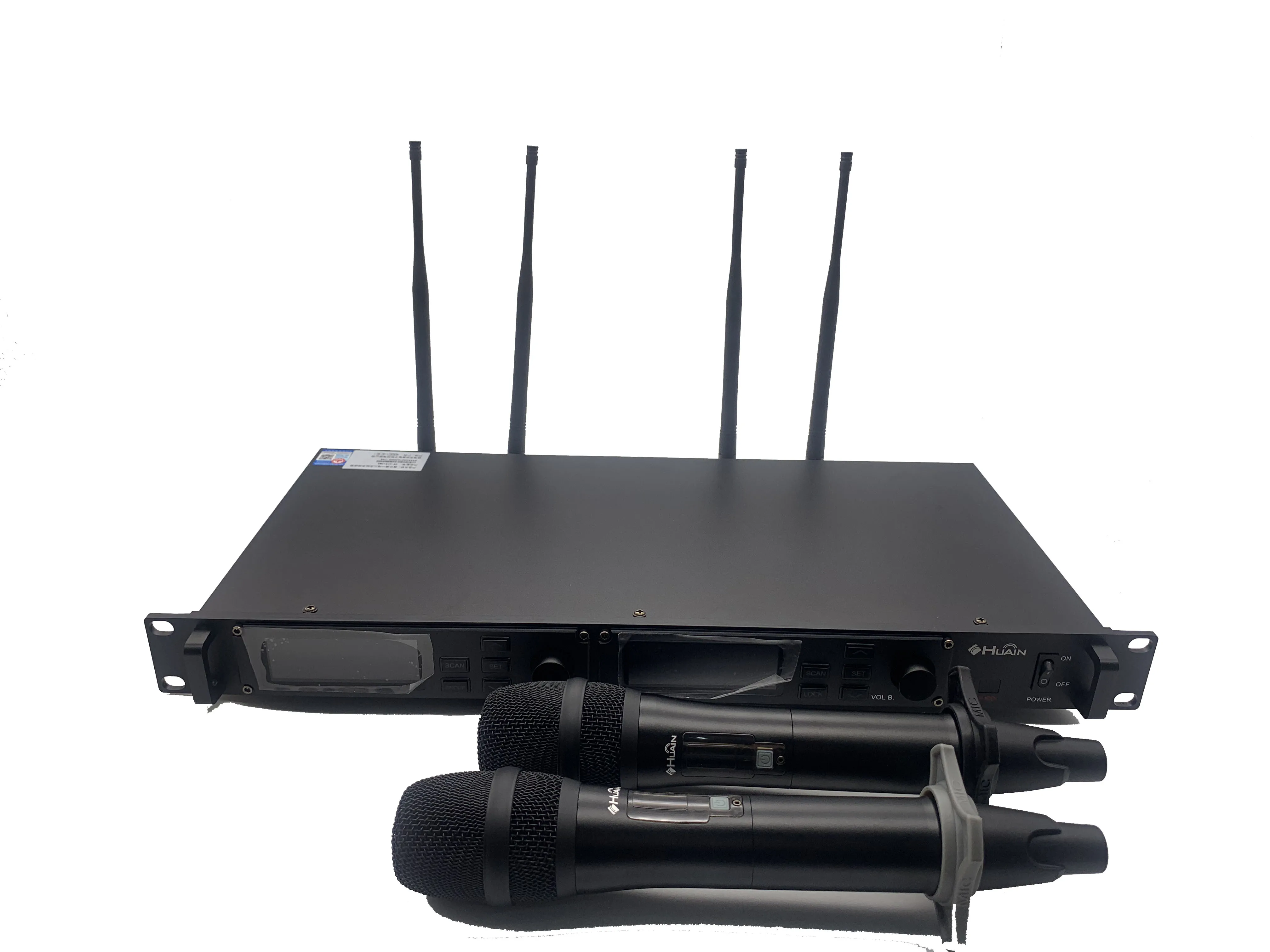 저렴한 HY-U1912MS 전문 4 채널 무선 마이크 시스템 UHF 무선 마이크