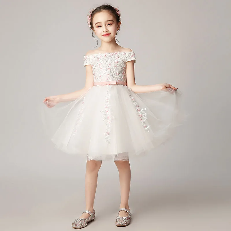Платья для девочек с цветами 2020 г. Новое торжественное платье летнее принцессы