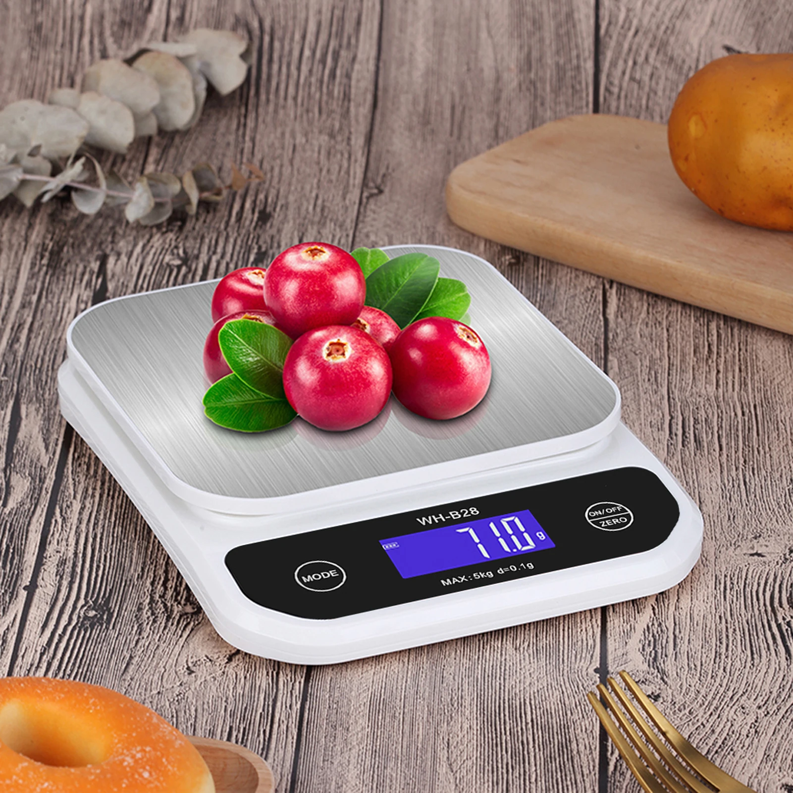 

10kg/1g 5kg/0.1g Multi-function Digital Food Kitchen Scale LCD Display Stainless Steel Weighing Food Scale Cooking Tools Balance
