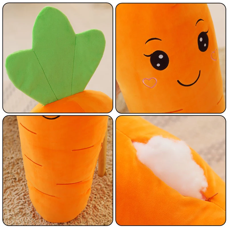 60 100 см большая мягкая подушка для фруктов моркови наполненная плюшевой игрушкой