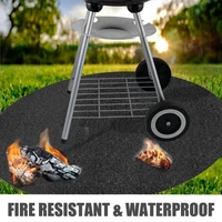 black bbq grill mat outdoor fireproof environmental protection barbecue mat bbq grill oven floor mat camping tool reusable